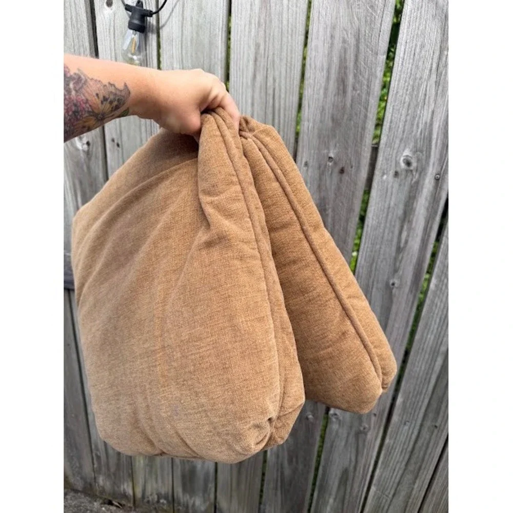 Boho Unbranded Throw Pillow Covers Unisex OS Brown Woven Textured Set of 2